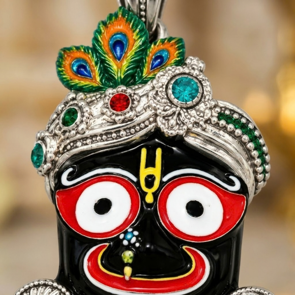 Pure Silver 925 Shri Ekatva Jagannath Ji Pendant