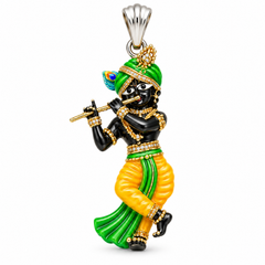 Pure Silver 925 Shri Radharaman Ji Small Pendant