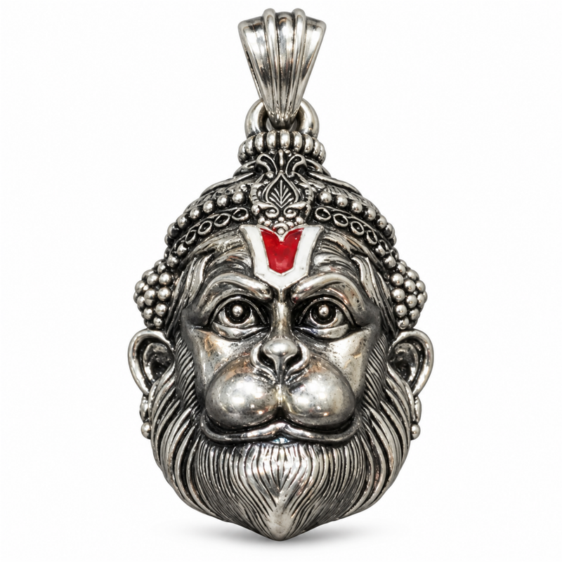Pure Silver 925 Shree Hanuman Ji Pendant