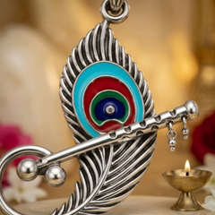 Pure Silver 925 Peacock Feather Pendant