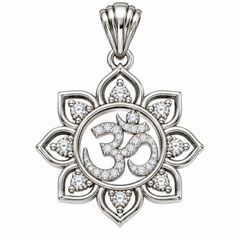 Pure Silver 925 Radiant Om Yantra Pendant