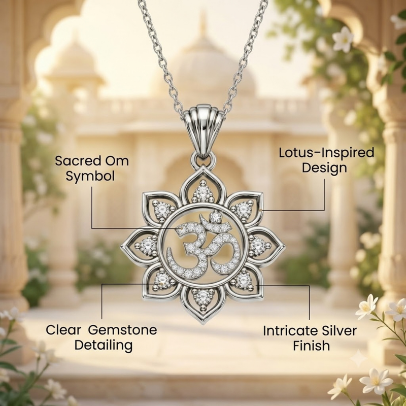 Pure Silver 925 Radiant Om Yantra Pendant