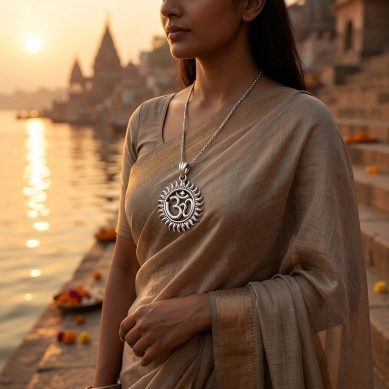 Pure Silver 925 Om Yantra Pendant