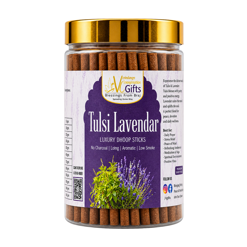Tulsi Lavender Premium Dhoop sticks Combo Pack (200g + 100g)