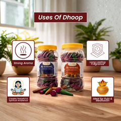 10 Fragrance Mix Dhoop Cones Twin Pack – 200g+200 gm