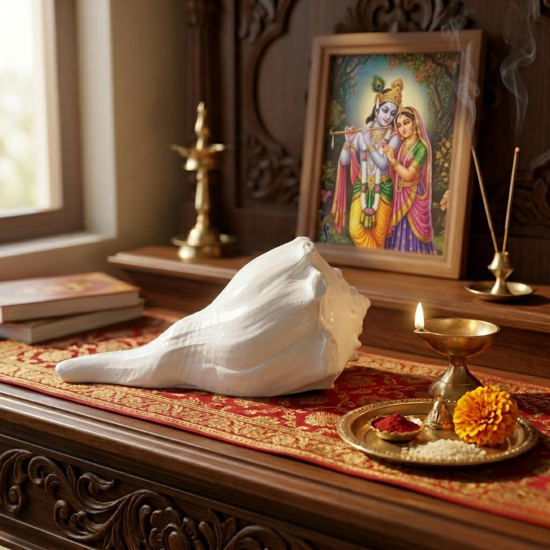 Dakshinavarti Shankh_Right-Hand Conch_For Watering