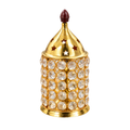 Brass Crystal Akhand Cylindrical Diya